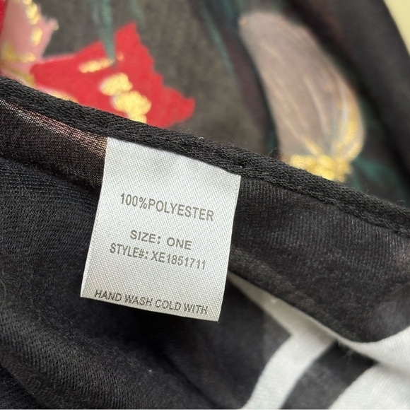 Floral Bohemian Boho Dark Romantic Tropical Kimono Jersey Stripe Wrap Beach - Picture 11 of 14